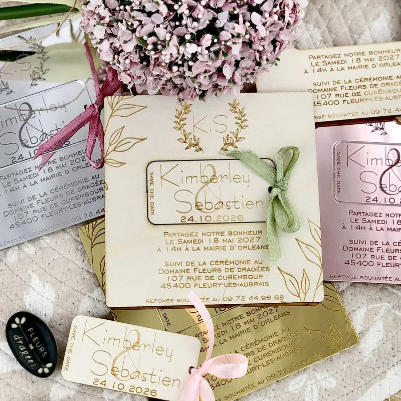 Marque place table mariage Baroque Personnalisé  pour serviette