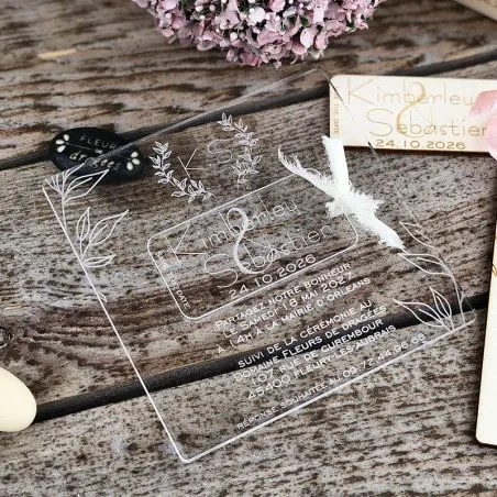Carreline — Faire-part Plexi & Save-the-Date