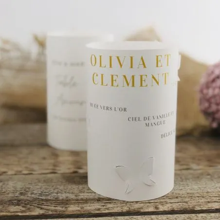 Lot de 10 menus ou marque-tables à imprimer – design papillons