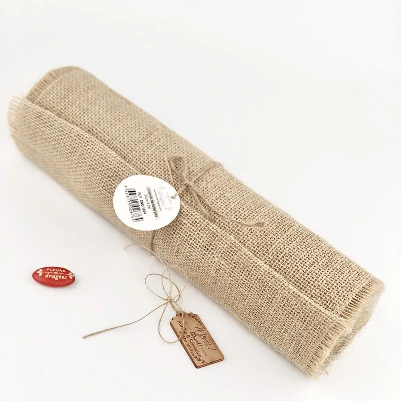 Chemin de table toile de jute Pas cher - Arrivage