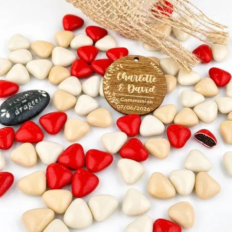 Dragées Coeurs chocolat thème Praliné 500gr