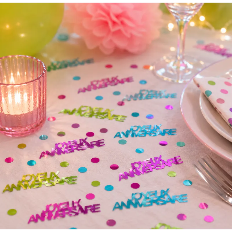 confetti de fête joyeux anniversaire