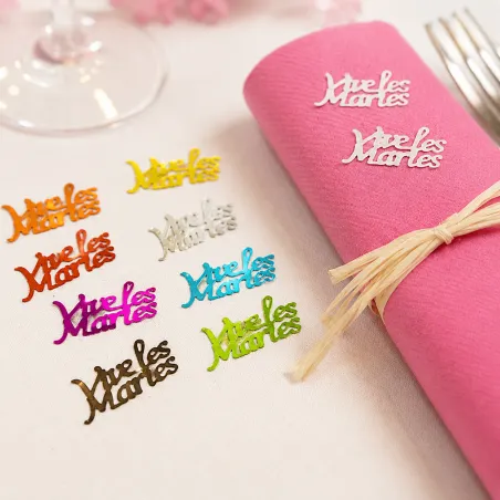 Confettis de table " Vive les maries "
