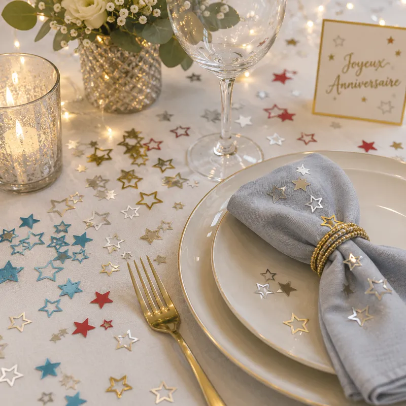 Confettis de table étoiles