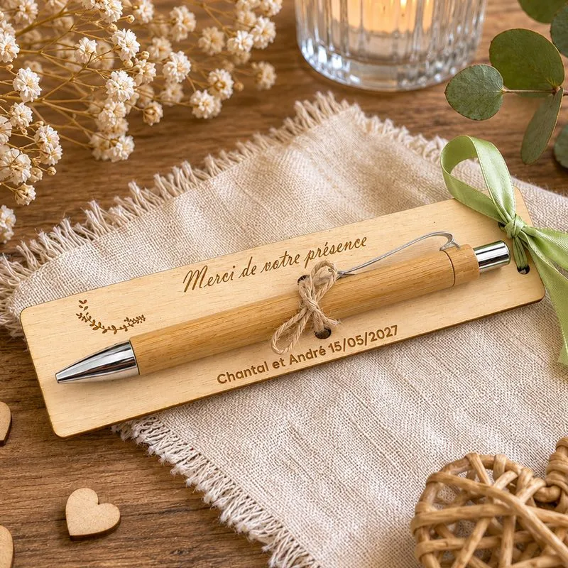 Support présentation Stylo personnalisé / Marque page