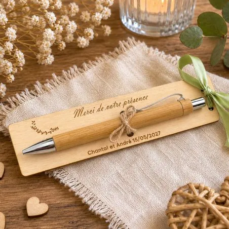 Support présentation Stylo personnalisé / Marque page