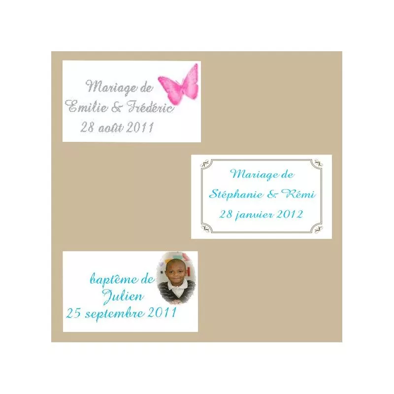 Etiquettes à dragées autocollantes X30 ED09