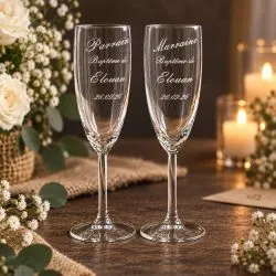 Flute personnalisée parrain marraine
