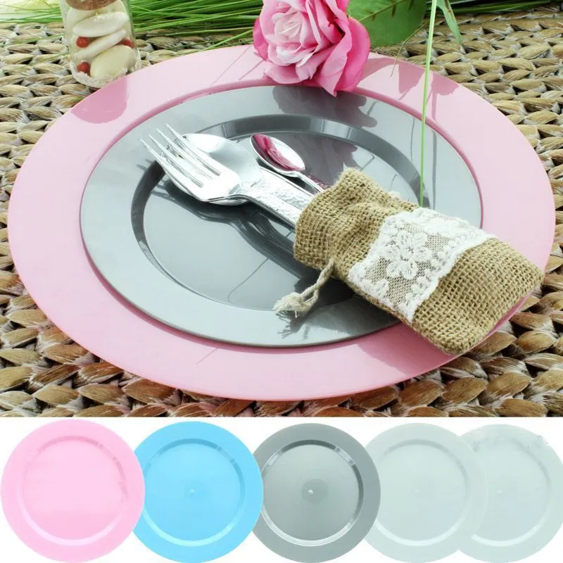 Assiette premium réutilisable 19 cm, lot de 6 assiettes de fête