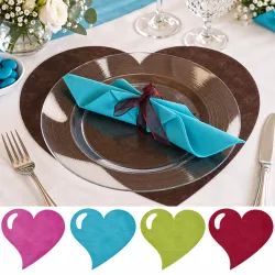 Set de Table Coeur X50 multi color