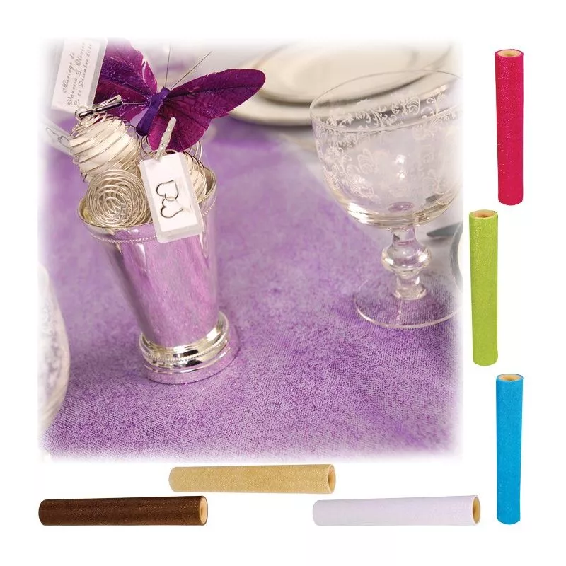 Chemin de table tulle Pailletté