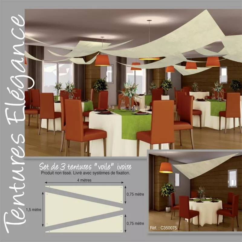 Tenture salle Triangle "set de 3"