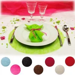 Set de table rond intissé X4