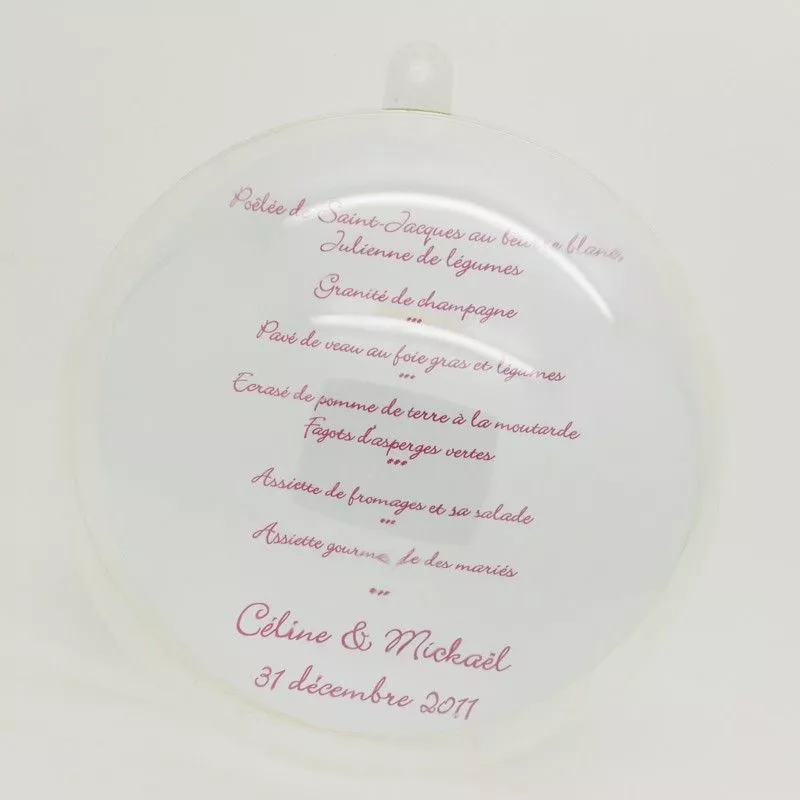 Boule porte menu diam16cm