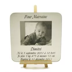Cadre photo miroir personnalisé