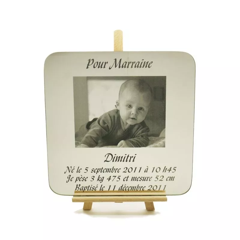 Cadre photo miroir personnalisé