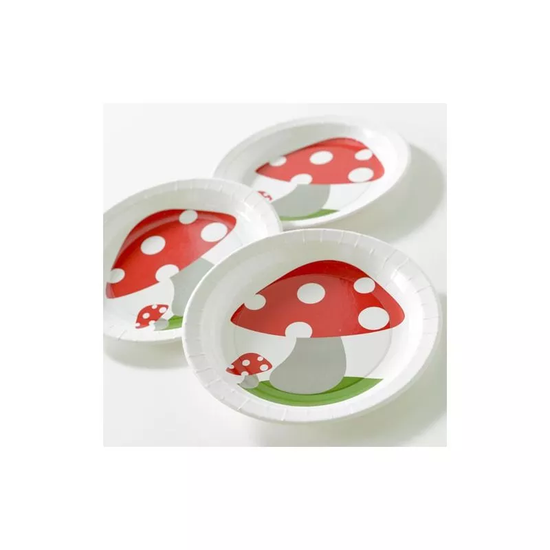 Assiette jetable Champignon X10