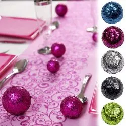 Boule pailletté déco de table X10