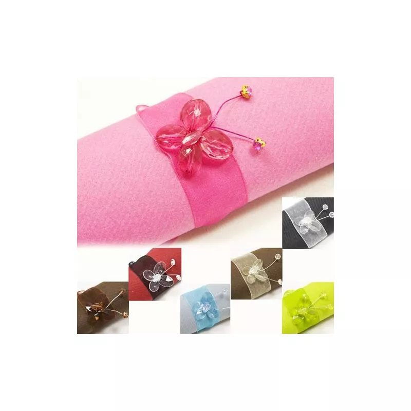 Rond serviette papillons diamant X6