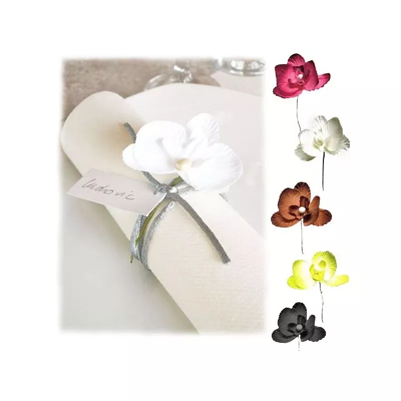 Orchidée déco sur tige X 10