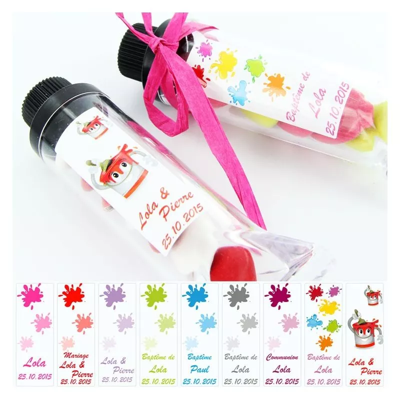 Etiquettes dragées autocollante sticker - Peinture X27
