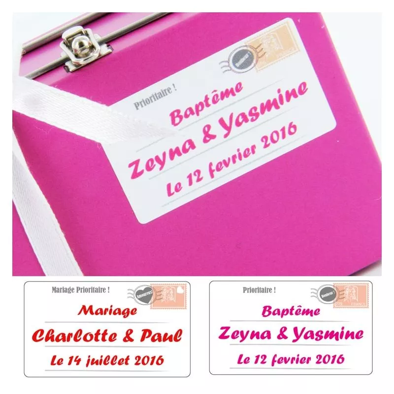 Etiquettes dragées autocollante sticker - Enveloppe