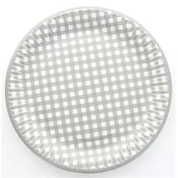 Assiette vichy les 10 pieces - Gris