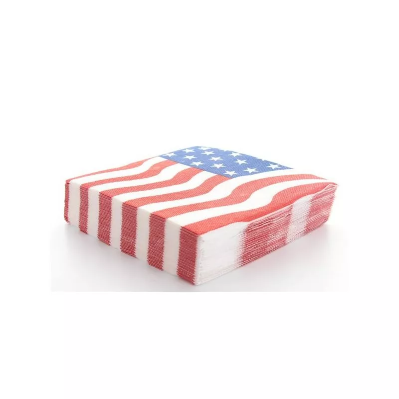 Serviette design USA, le lot de 10 serviettes jetables