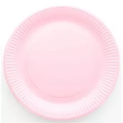 Assiette jetable Ø23cm Ronde (lot 10) - Rose