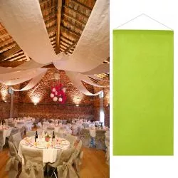 Tenture salle mariage pas cher 12mètre - Vert anis