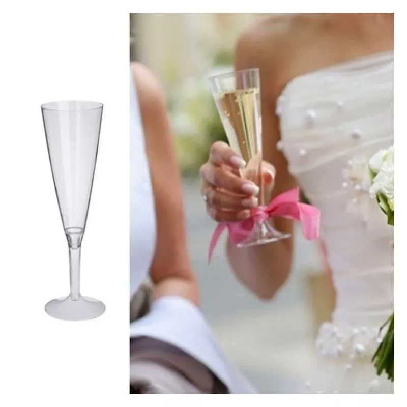 Flûte champagne plastique 13cl (10psc) - Transparent