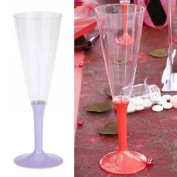 Flûte champagne plastique 13cl (10psc) - Parme