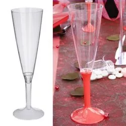 Flûte champagne plastique 13cl (10psc) - Transparent