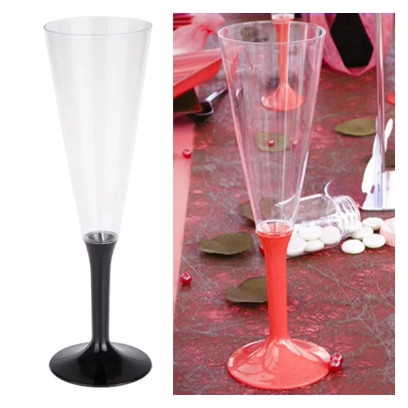 Flûte champagne plastique 13cl (10psc) - Noir