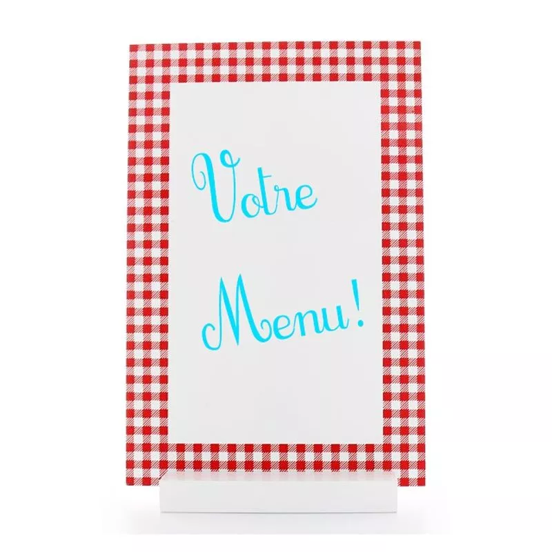 Grand Menu Vichy 30 x 20cm