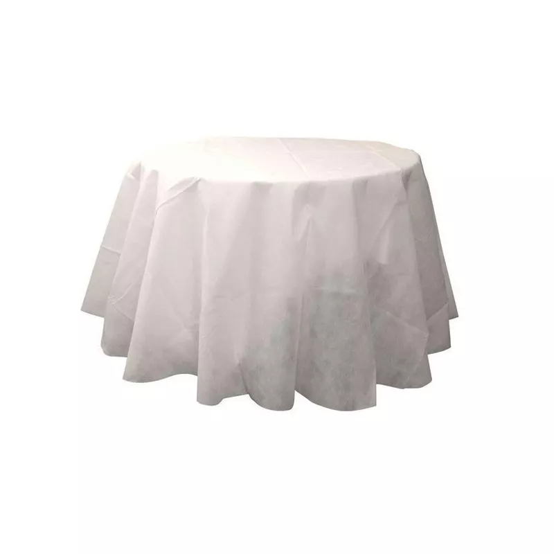 Nappe de table blanche rond mariage 240cm