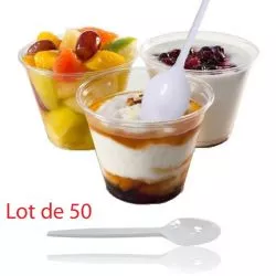 Cuillère à dessert en plastique (les 50)