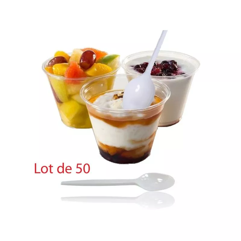 Cuillère à dessert en plastique (les 50)