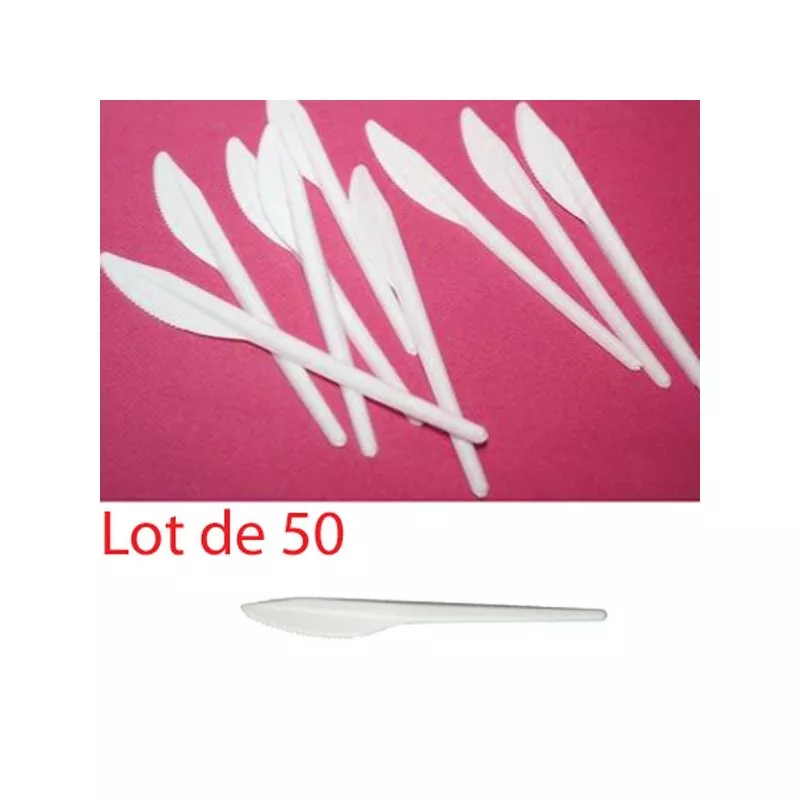 Couteau plastique jetable économique (les 50)