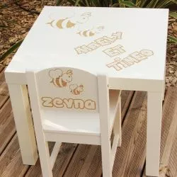 Table personnalisée enfant - Abeille