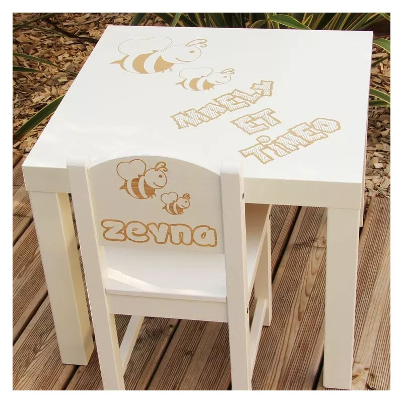 Table personnalisée enfant - Abeille
