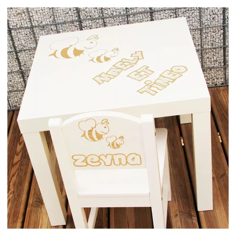 Table personnalisée enfant - Abeille