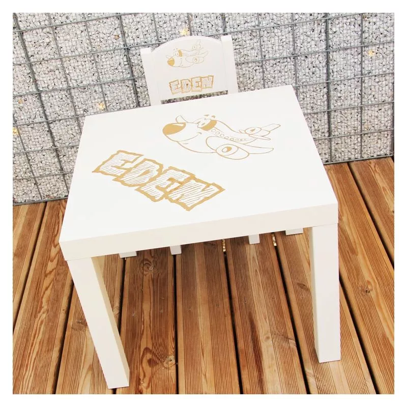 Table enfant personnalisée - Avion