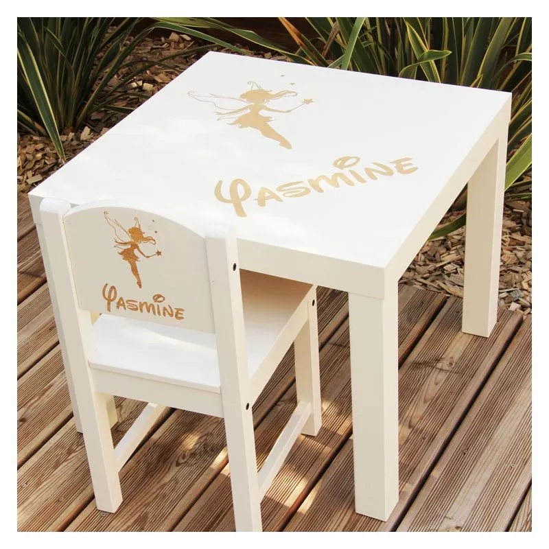 Table enfant personnalisée - Fée clochette