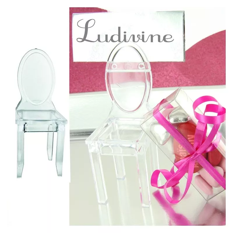 Chaise marque place plexi (lot de 3)