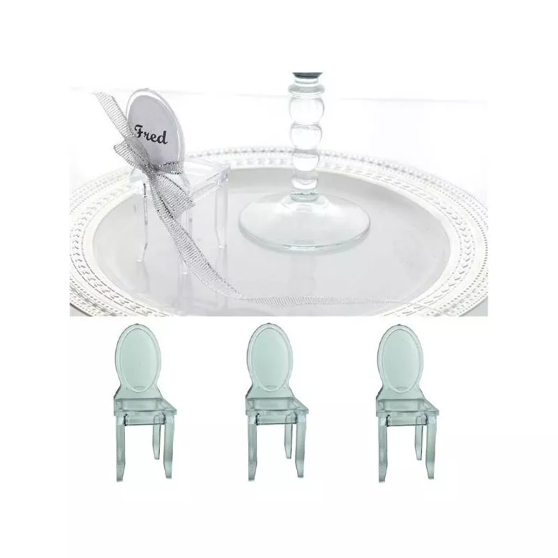 Chaise marque place plexi (lot de 3)