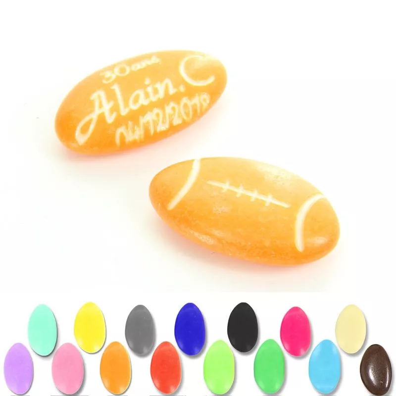 Dragees theme rugby Personnalisées