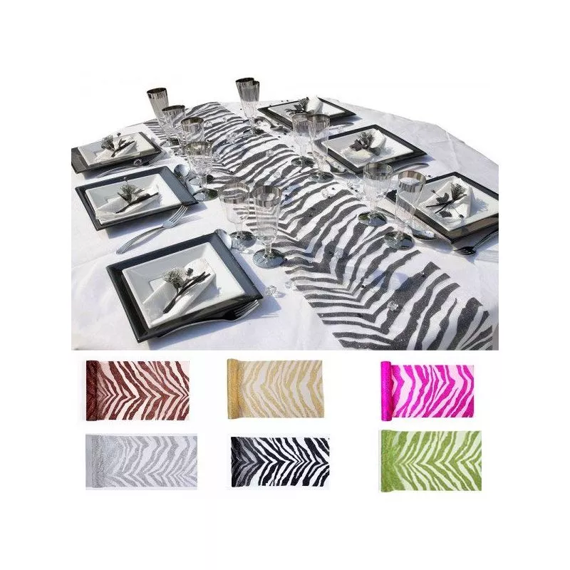 CHEMIN DE TABLE zebra 28cmx5 