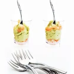 Mini fourchette cocktail / déssert. Argenté 50psc