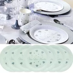 Assiette jetable VIVE LES MARIES (lot 10)